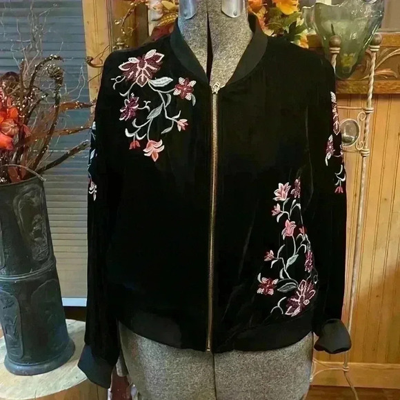 Anna, a new approach women’s extra large velvet like zip up jacket. - Picture 1 of 12